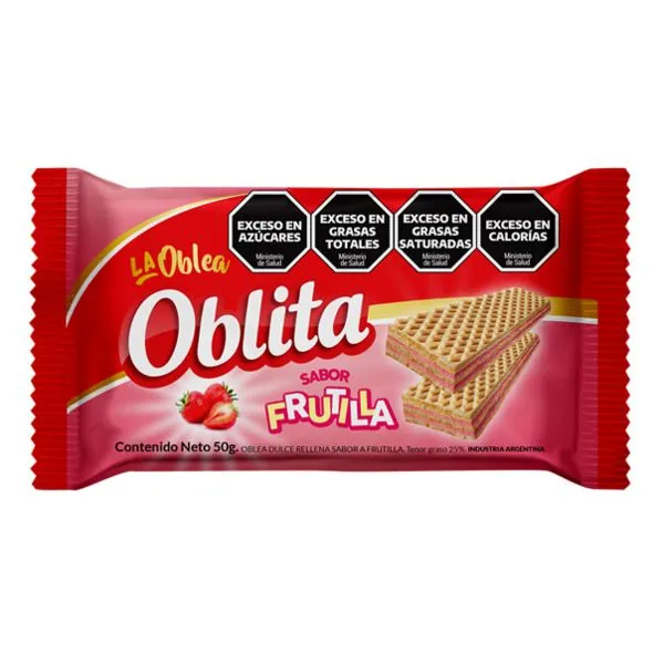 Galletitas Obleas Frutilla 50gr