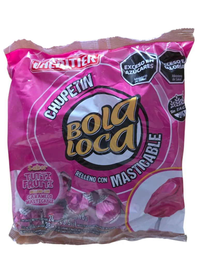 Chupetin Bola Loca  Tutti Frutti x 24