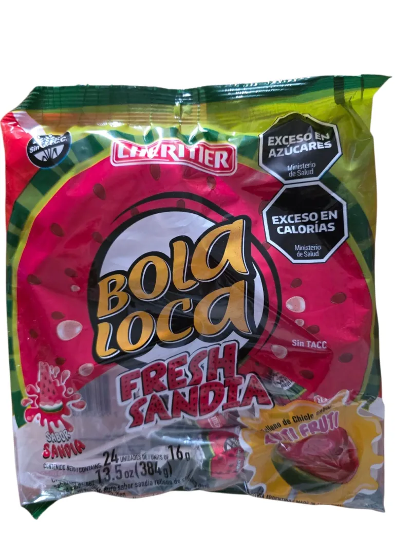 Chupetin Bola Loca Sandia x 24